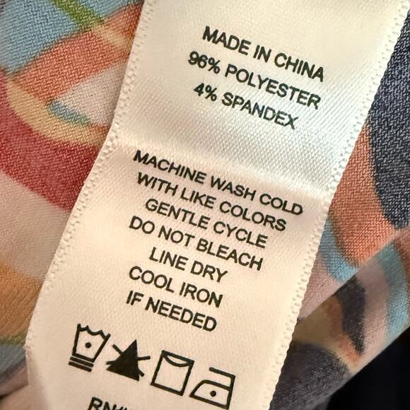 MSK Women's Floral Printed Short-Sleeve Tie-Waist Jersey Dress Sz M - Picture 8 of 9